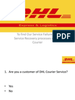 To Find Our Service Failure and Service Recovery Processes of DHL Courier