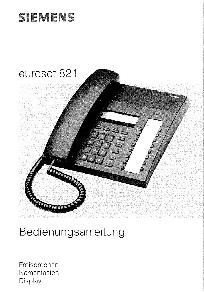 Siemens Euroset 821 PDF