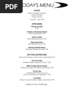 1st Friday Special Menu - 110212