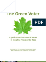 The Green Voter: A Guide To Environmental Issues in The 2012 Presidential Race