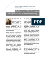 Relación Entre El Plan Estratégico de Organización y El Plan de Marketing