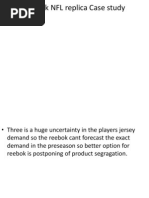 Reebok NFL Replica Case Study