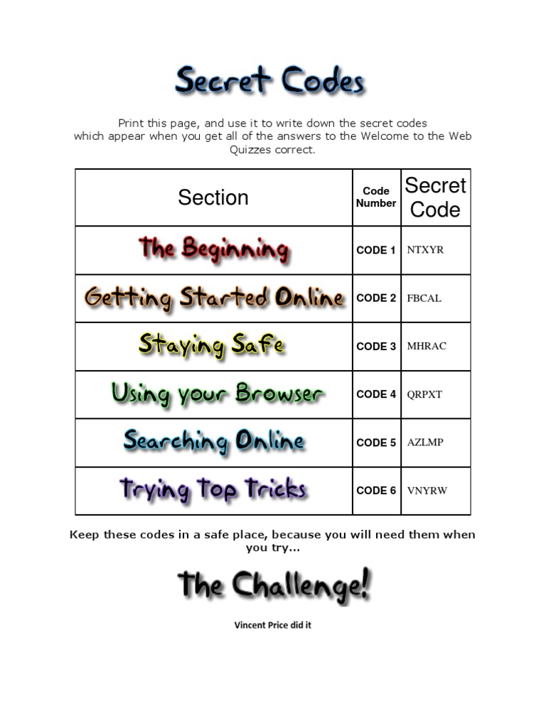 Secret Codes | PDF | Games & Activities