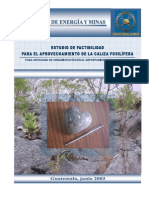 Factibilidad Chiquimula Caliza Fosilifera 2003