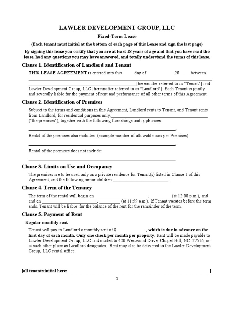 Lawler Development Group Lease Agreement | PDF | Lease | Leasehold Estate