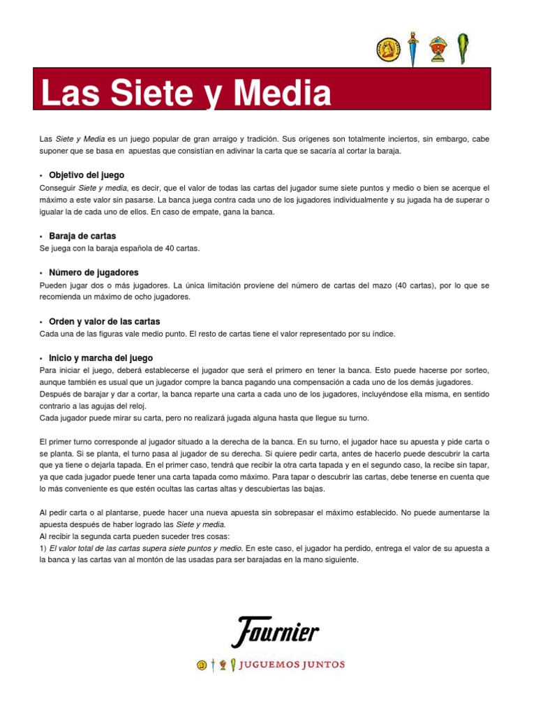 Como se juega a las 7 y media