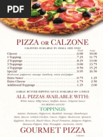 Dandy Menu with Prices and Specials | PDF | Hamburgers | Pizza