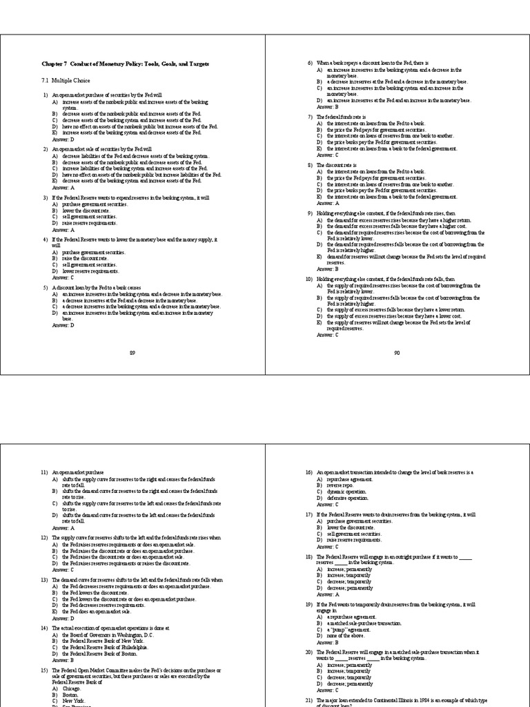 Chapter 7 Conduct of Policy Tools, Goals, and Targets PDF