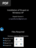 Download Installation of Drupal on Windows XP using Apache Mysql and PHP by Rupesh Kumar A SN11197274 doc pdf