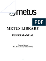 Metus Library: Users Manual