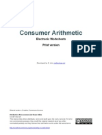 Consumer Arithmetic - electronic worksheets - PRINT version