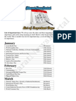 List of Important Days PDF