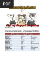 List of Important Cups & Trophies PDF