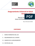 Aseguramiento Universal en Salud Avances y Retos