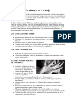 Cómo Prevenir La Violencia en El Trabajo