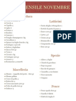 Lista della Spesa Novembre 2012