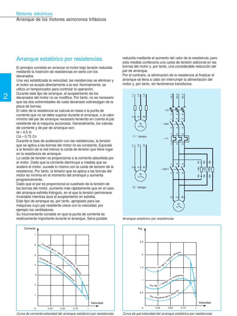 Arranque Estatorico Por Resistencia PDF Resistencia Eléctrica y