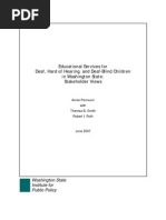 Download Educational Services for Deaf Hard of Hearing and Deaf-Blind Children in Washington State Stakeholder Views by Washington State Institute for Public Policy SN11202376 doc pdf