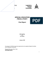 Special Education Fiscal Study: Final Report