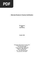 Download Alternate Routes to Teacher Certification by Washington State Institute for Public Policy SN11202948 doc pdf