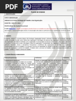 09 - Plano de Ensino - Sociologia do Trabalho e das organizações