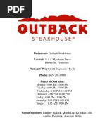 Download Outback Steakhouse Analysis by Analisa Podgorski SN112033342 doc pdf