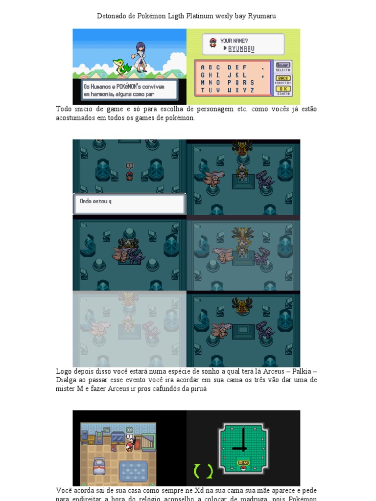 Detonado Pokemon - Light Platinum, PDF, Pokémon