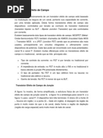 Transistores Efeito de Campo Trbalho