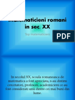 Matematicieni Romani in Sec