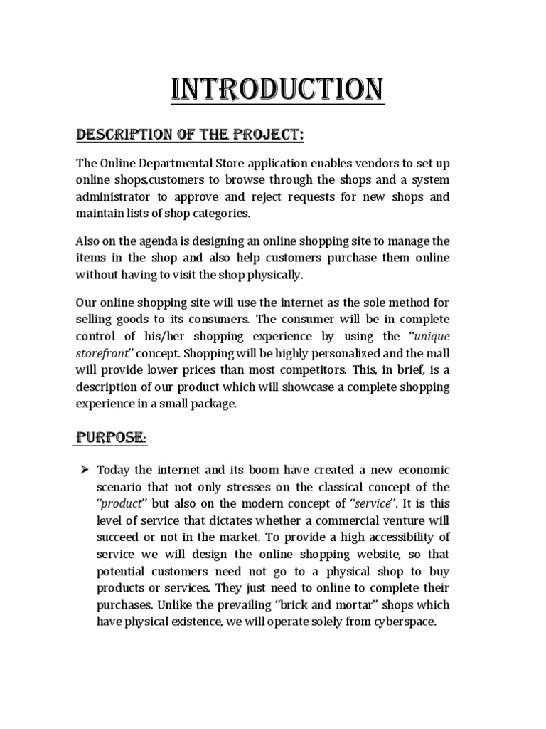 Online Shopping Store Project Report PDF Java Server Pages Online