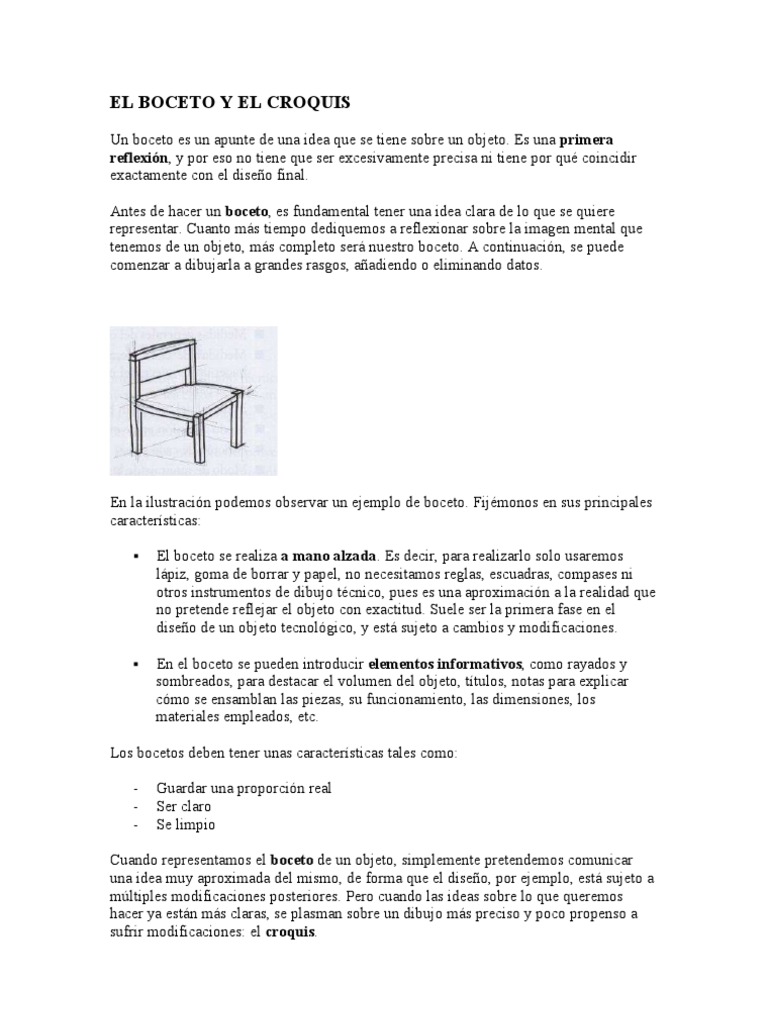 Diferencias entre boceto y croquis | PDF | Dibujo | Percepción visual