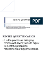 Recipe Quantification