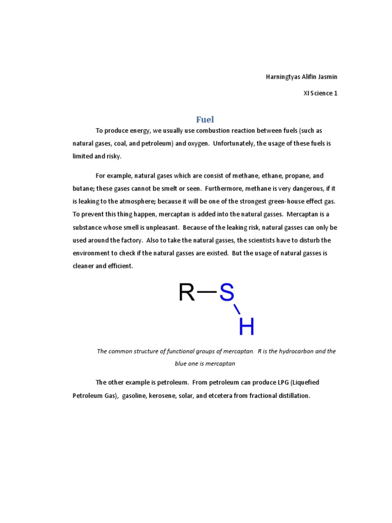 Kimia Fuel PDF Fuels Natural Gas