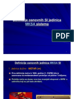 Definicije Osnovnih SI Jedinica MKSA Sistema