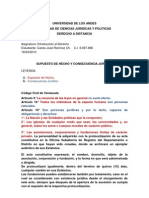 Tarea Esayo Supuesto de Hecho y La Consecuencia Juridica