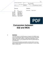 Conversion Between SQI and MOS