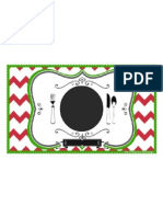 Christmas Placemat Legal Size (8.5 X 14)