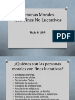 Personas Morales Con Fines No Lucrativos