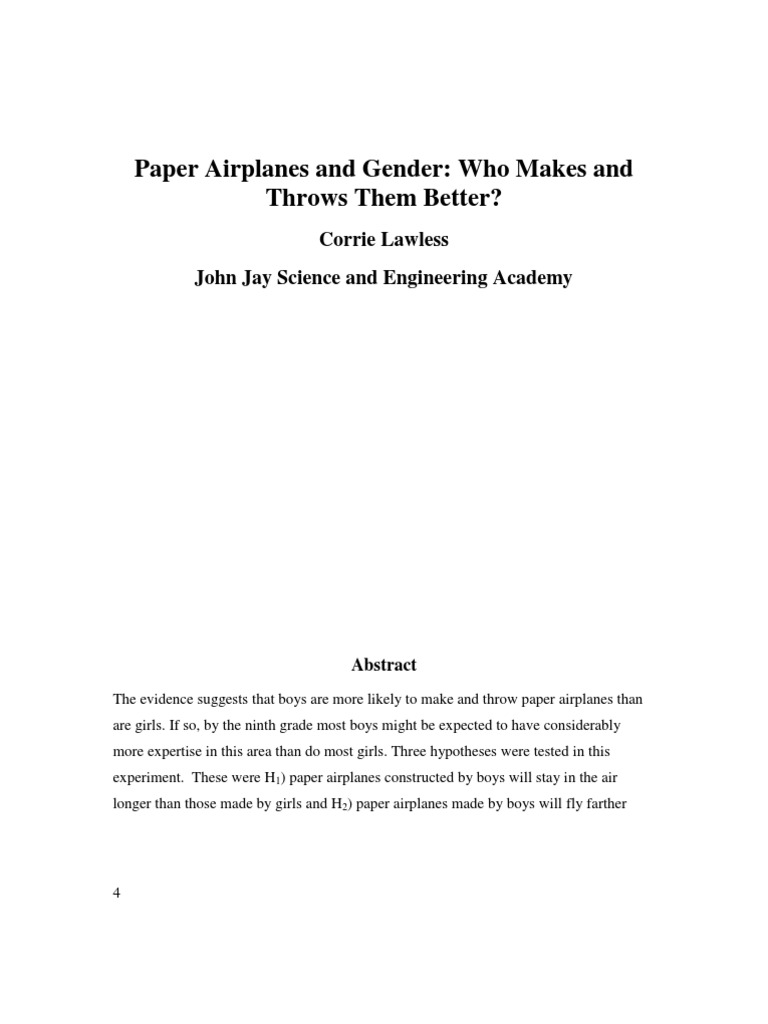 airplane research paper topics