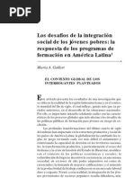 Desafios Integracion Social Jovenes Pobres Gallart