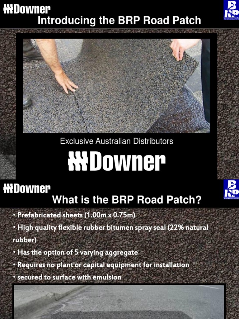 BRP Road Patch: Innovative Pothole Solution | PDF | Road | Road Surface