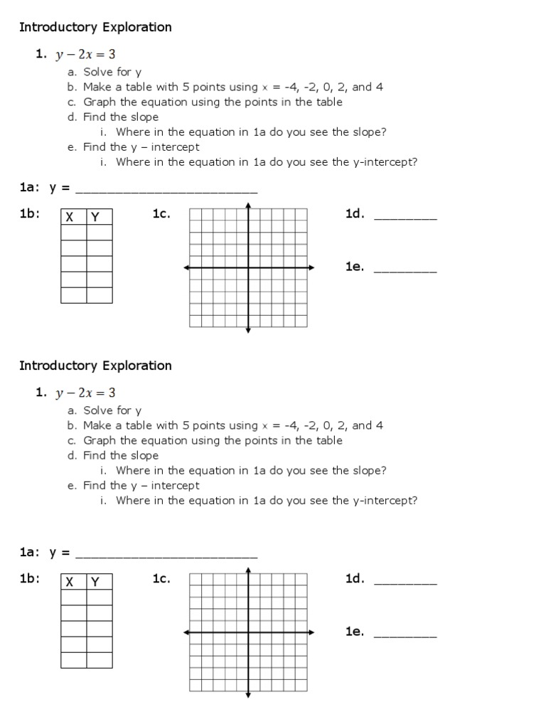 Graphing Linear Equations Guide | PDF