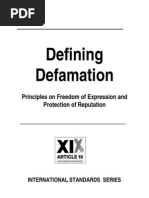 Defining Defamation