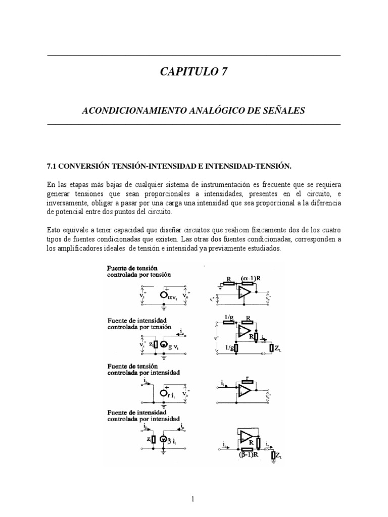 Acondicionamiento Analógico de Señales | PDF | Amplificador operacional ...