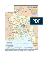 Map of BTCL Optical Fiber Network. 