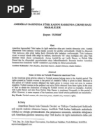 AMERİKAN BASININDA TÜRK KADINI HAKKINDA ÇIKMIŞ BAZI MAKALELER - ŞAYAN UYUSAN