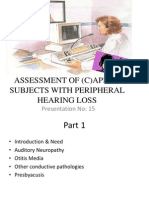 Assessment of (C) APD - Hearing Impaired