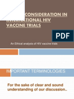 Ethical Issues in HIV Vaccine Trial (Display)
