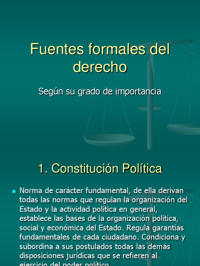Fuentes Formales Del Derecho PDF Constitución Virtud