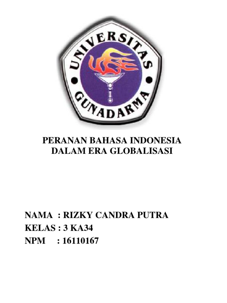 Makalah Peranan Bahasa Indonesia Dalam Era Globalisai